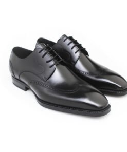 Alternative view of Black Leather Oxford Brogue Shoes for Men