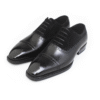 Black Leather & Suede Oxford Cap Toe Brogue Shoes for Men