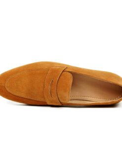 Alternative view of Camel Suede Penny Loafers for Men